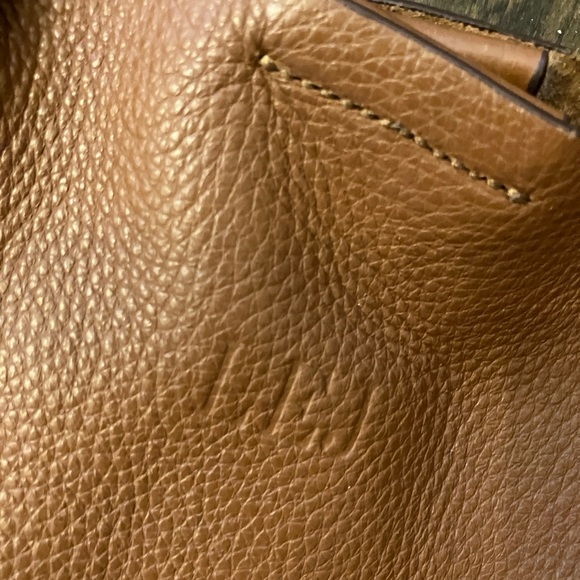 J. Crew brown pebbled leather tote - Picture 4 of 4